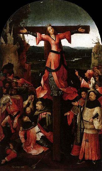 Hieronymus Bosch Triptych of the crucified Martyr oil painting image